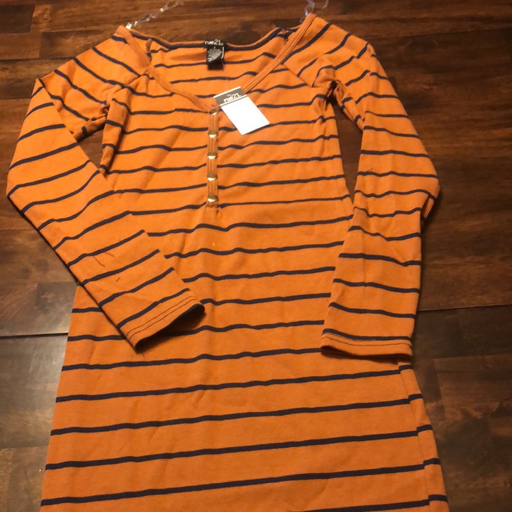 Orange and Blue Dress